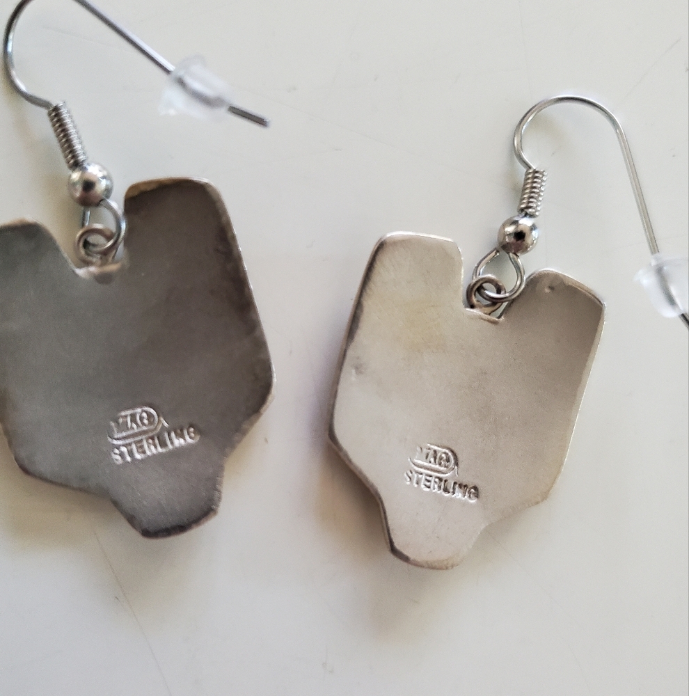 Marked Sterling Earrings Barry Herem Totem Animal Earrings - Picture 4 of 5